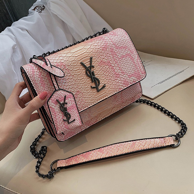 New fashion ladies crossbody bags luxury snakeskin leather womens handbags and purses